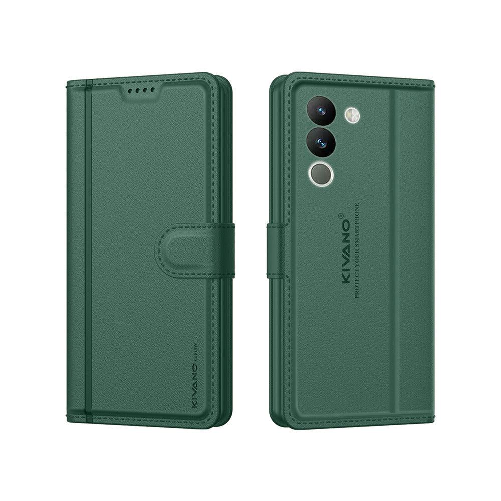 Vivo Y200 Leather Flip Cover & Mobile Card Holder - Aibex