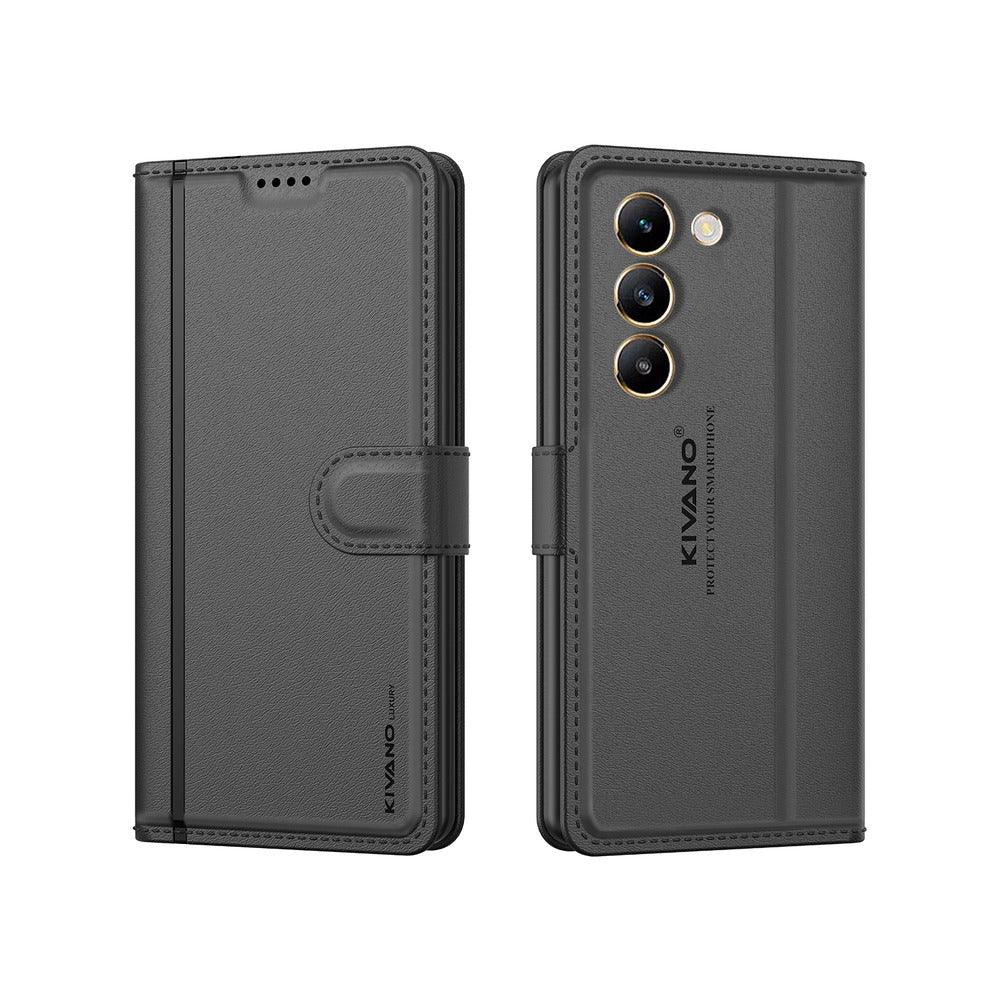 Vivo Y200E 5G/ Vivo T3 5G Leather Flip Cover & Mobile Card Holder - Aibex