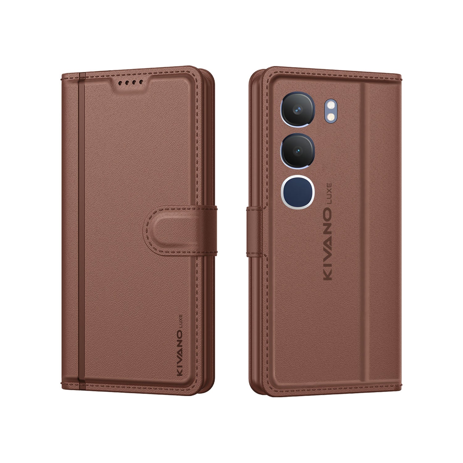 Vivo Y29 5G Leather Wallet Case with Stylish Flip Cover, Card Holder, and Stand KIVANO LUXE