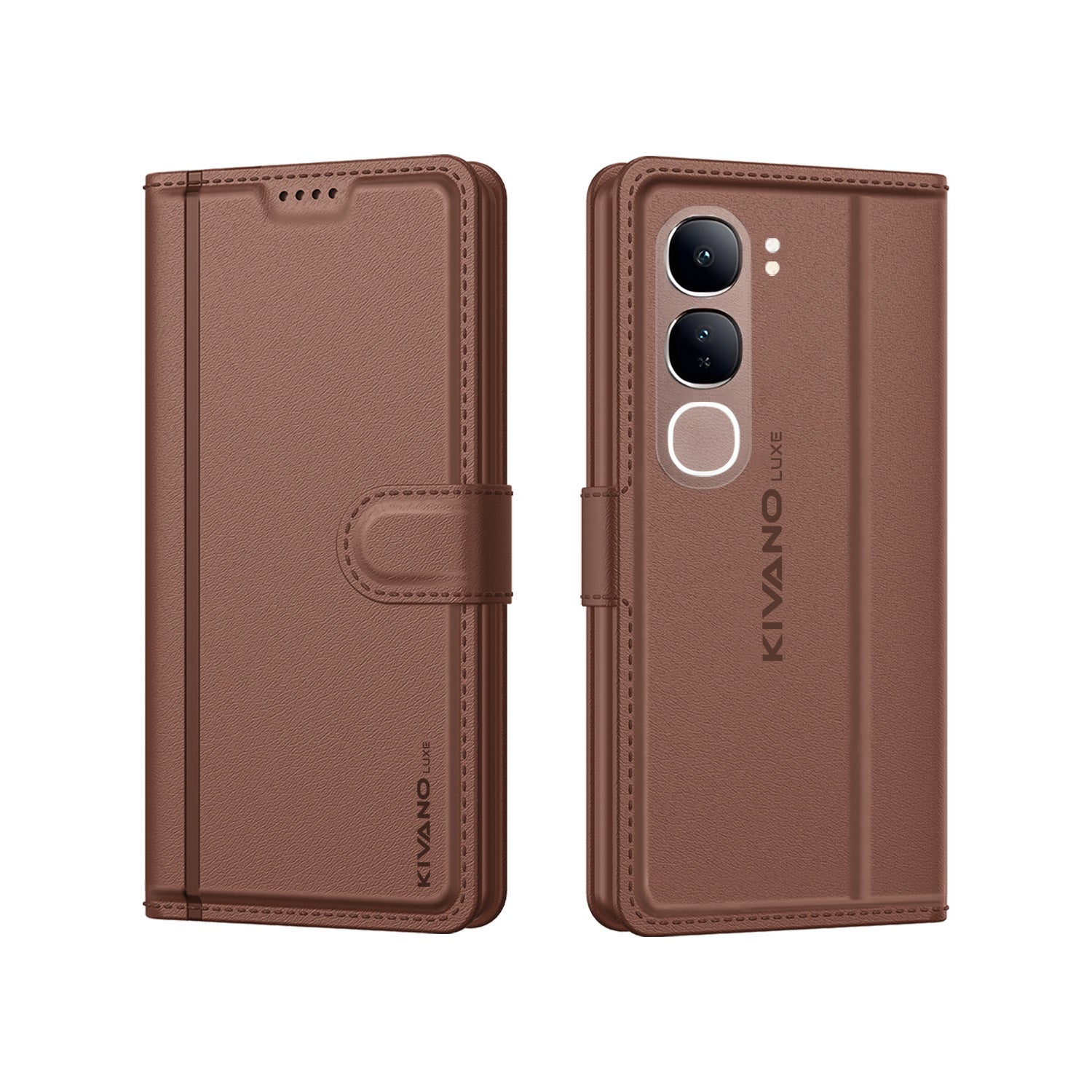 Vivo y300 5G Leather Flip Cover & Mobile Card Holder - Kivano Luxe