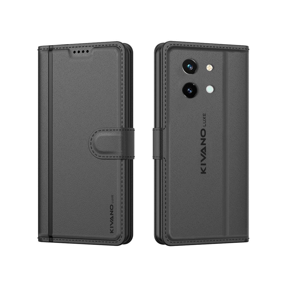 KIVANO Compatible with Vivo Y58 5G Flip Cover | Leather Finish | Inside Pockets & Inbuilt Stand | Shockproof Wallet Style Magnetic Closure Back Cover Case - Aibex
