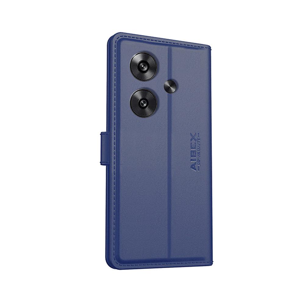Poco F6 5G Aibex PU Leather Flip Cover Foldable Stand & Pocket Magnetic Closure - Aibex