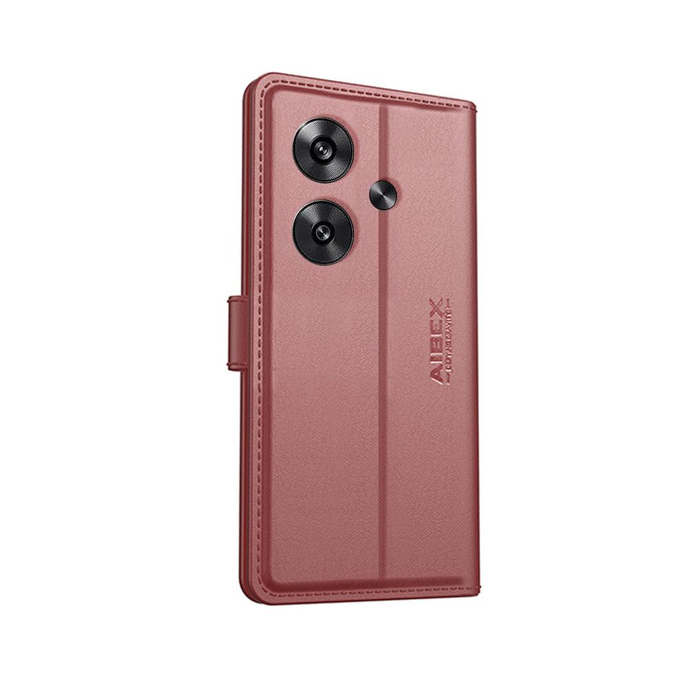 Poco F6 5G Aibex PU Leather Flip Cover Foldable Stand & Pocket Magnetic Closure - Aibex