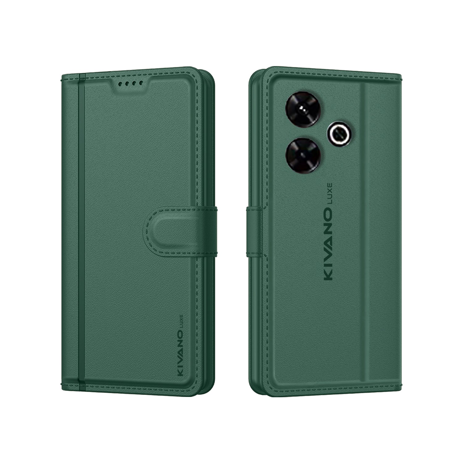 Leather Wallet Case for Oppo f23 5G Stylish Flip Folio Cover with Card Holder, Stand -KIVANO LUXE