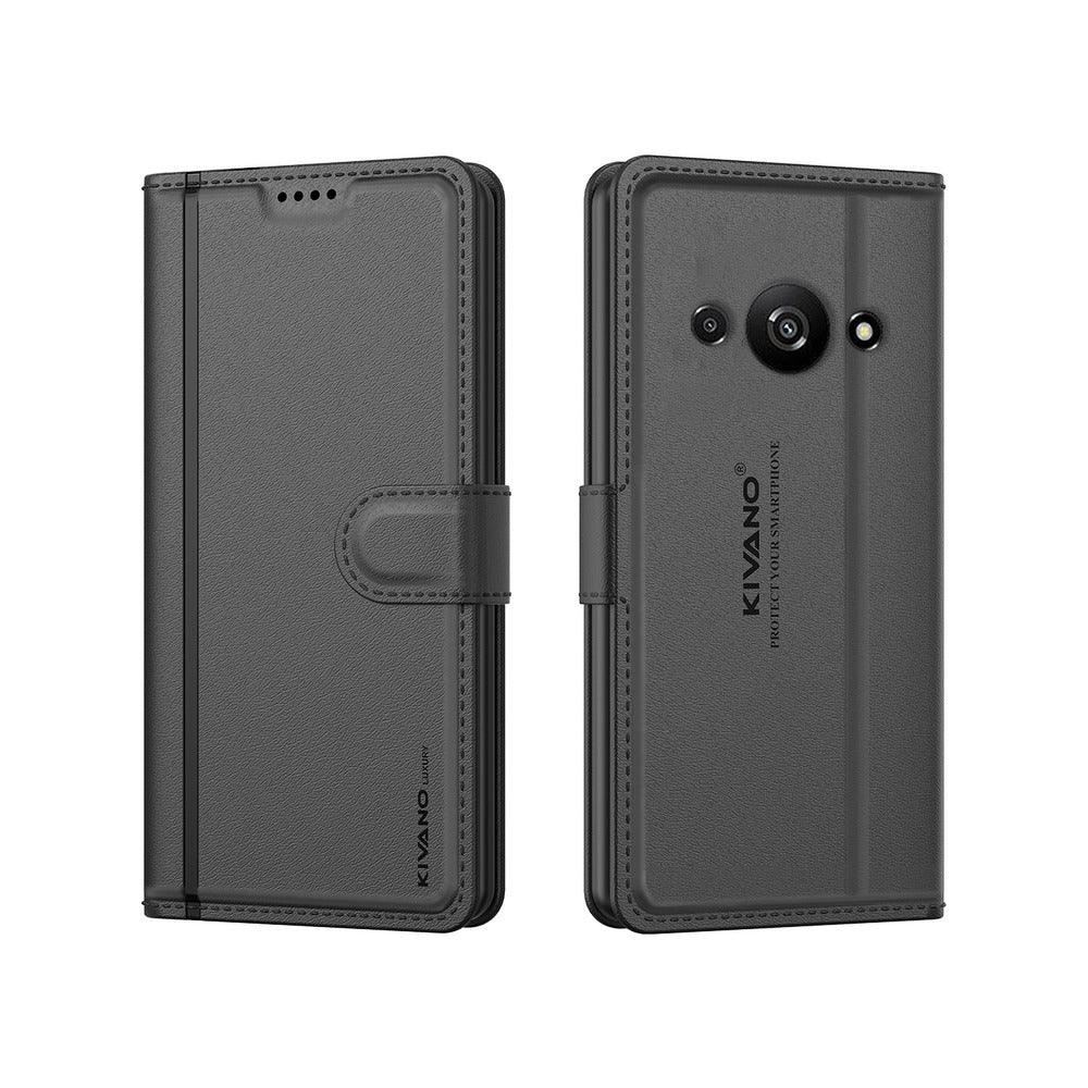 Xiaomi Redmi A3 / Poco C61 Leather Flip Cover & Mobile Card Holder - Kivano Luxe - Aibex