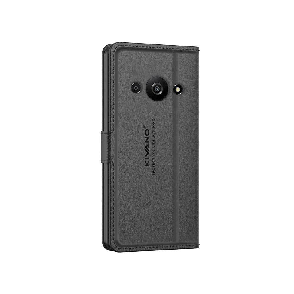 Xiaomi Redmi A3 / Poco C61 Leather Flip Cover & Mobile Card Holder - Kivano Luxe - Aibex