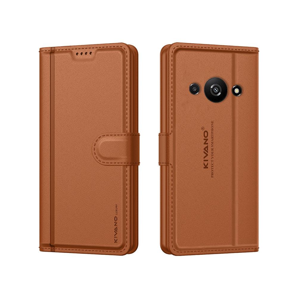 Xiaomi Redmi A3 / Poco C61 Leather Flip Cover & Mobile Card Holder - Kivano Luxe - Aibex