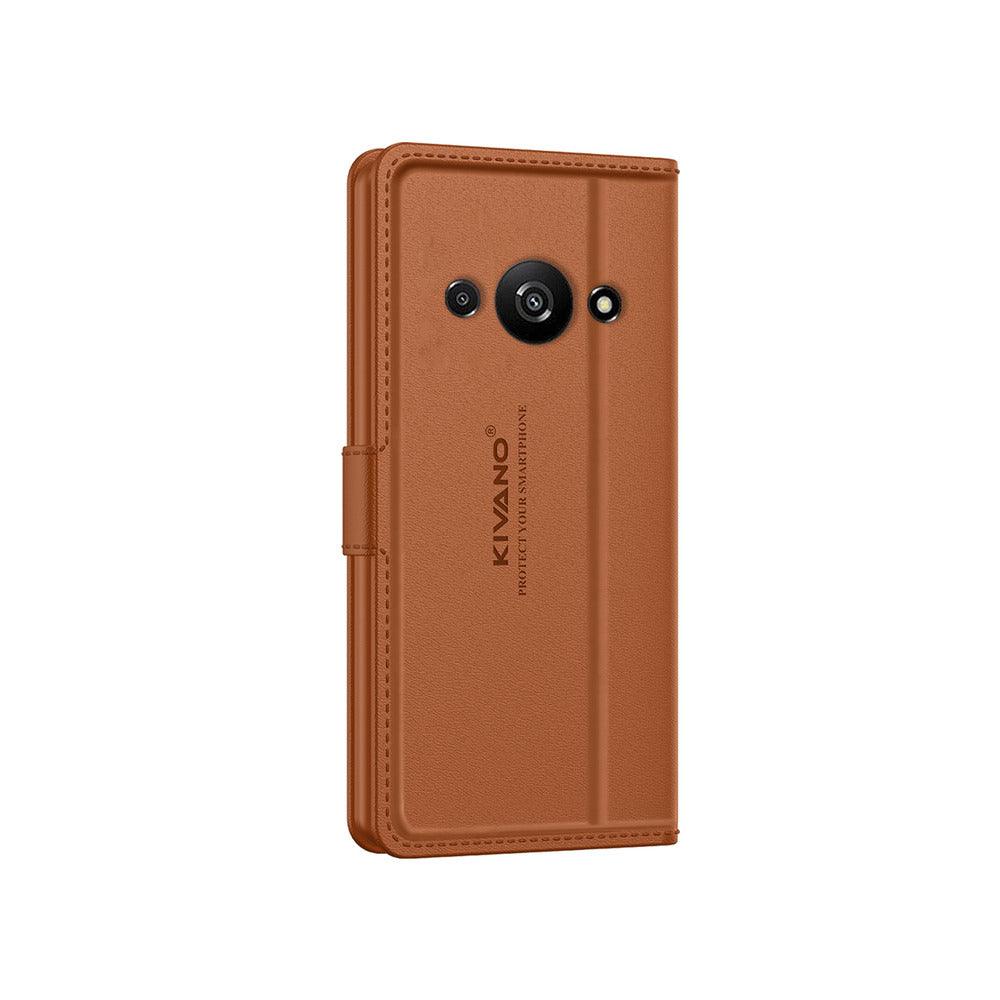 Xiaomi Redmi A3 / Poco C61 Leather Flip Cover & Mobile Card Holder - Kivano Luxe - Aibex