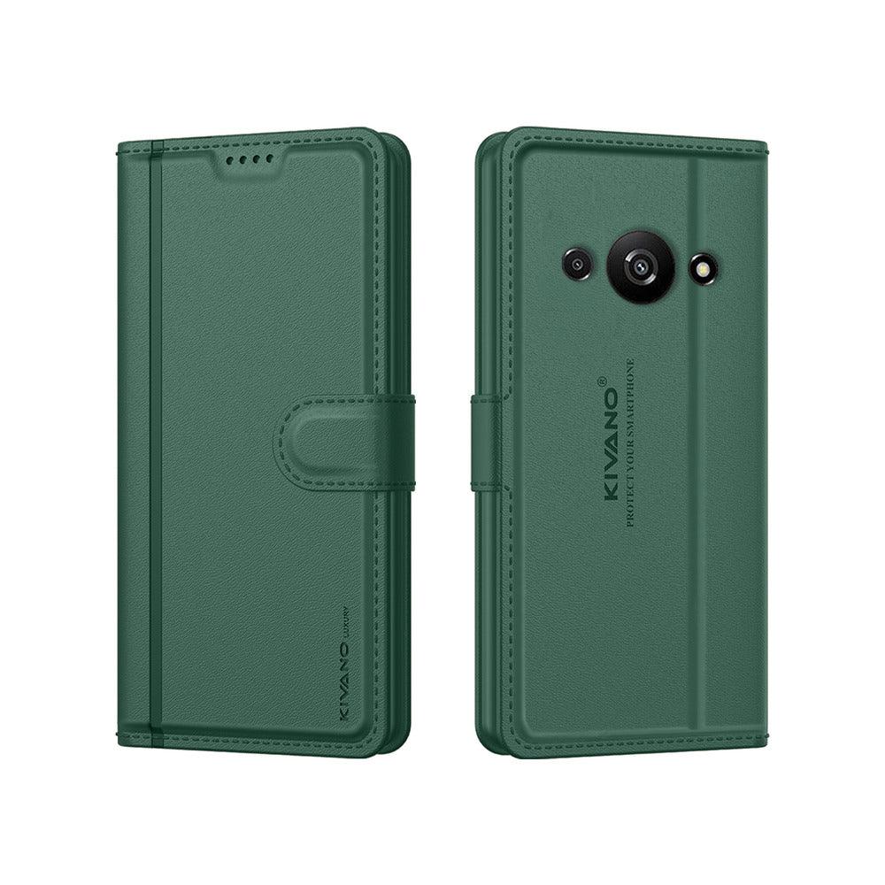 Xiaomi Redmi A3 / Poco C61 Leather Flip Cover & Mobile Card Holder - Kivano Luxe - Aibex