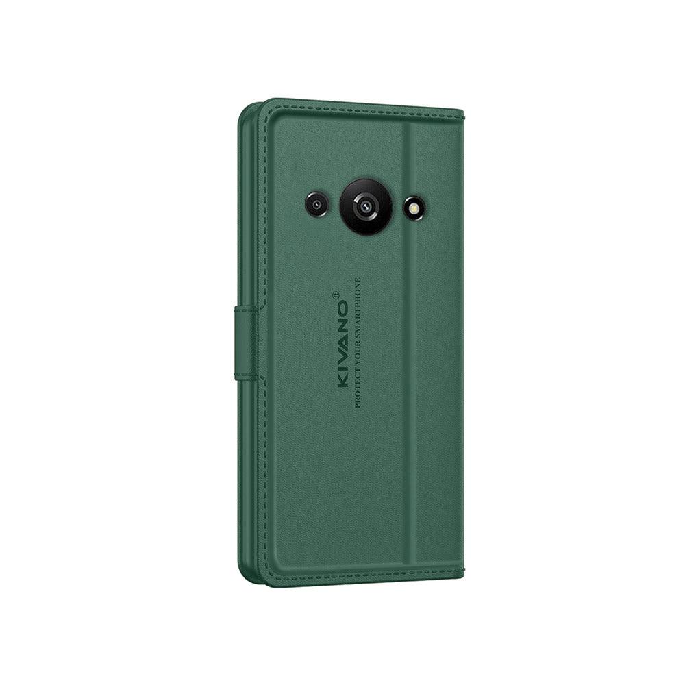Xiaomi Redmi A3 / Poco C61 Leather Flip Cover & Mobile Card Holder - Kivano Luxe - Aibex