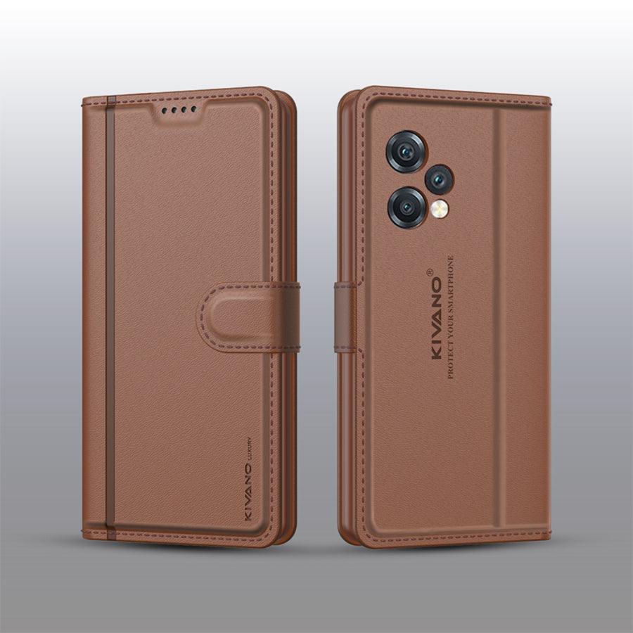 Leather Wallet Case for Xiaomi Redmi Note 11 Pro / Xiaomi Redmi Note 11 Pro Plus 5G ?Stylish Flip Folio Cover with Card Holder, Stand,-KIVANO LUXE - Aibex