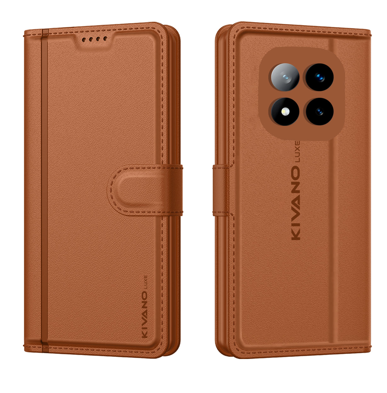 Redmi Note 14 Pro Plus 5G Leather Wallet Case with Stylish Flip Cover, Card Holder, and Stand KIVANO LUXE