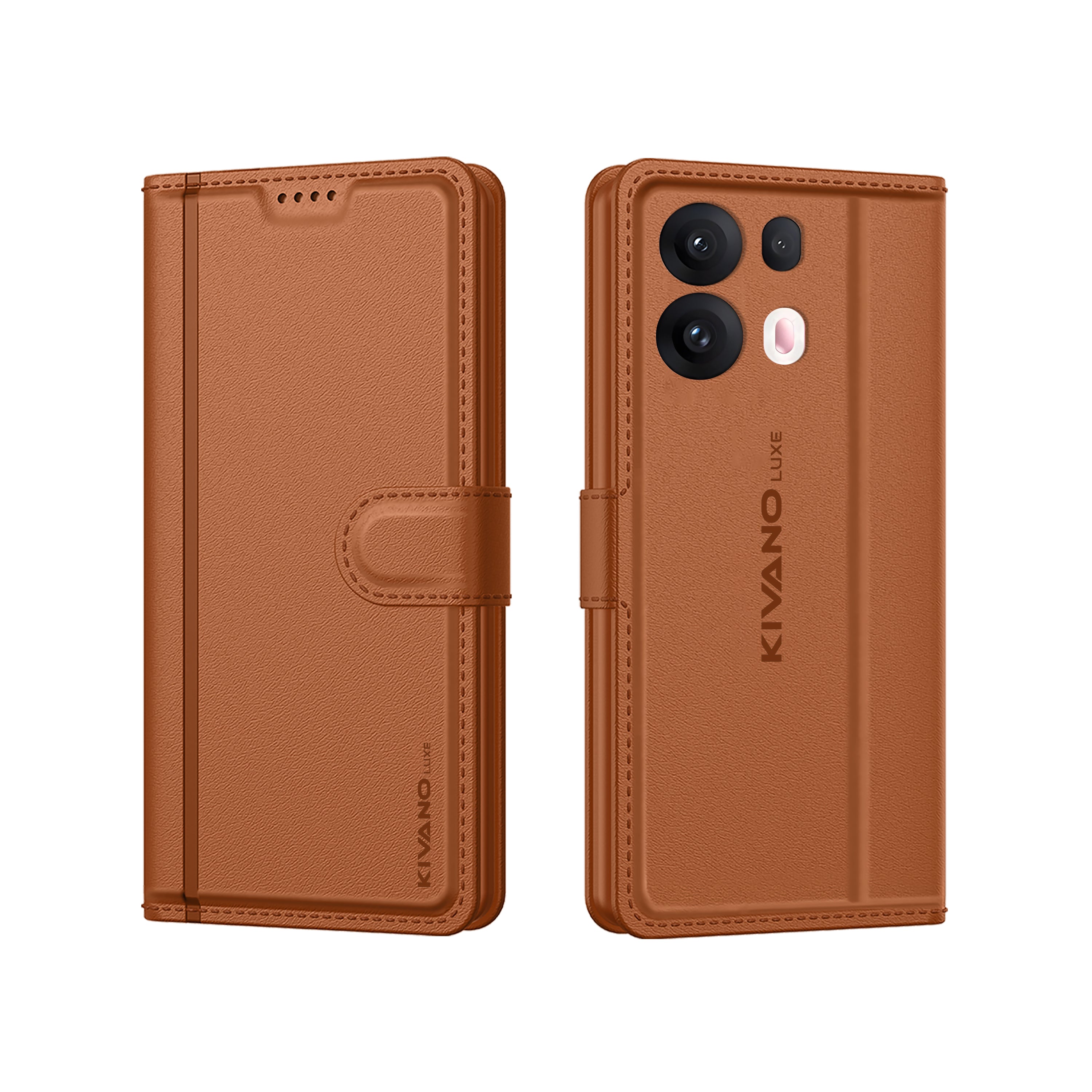 Oppo Reno 13 5G Leather Flip Cover & Mobile Card Holder - Kivano Luxe