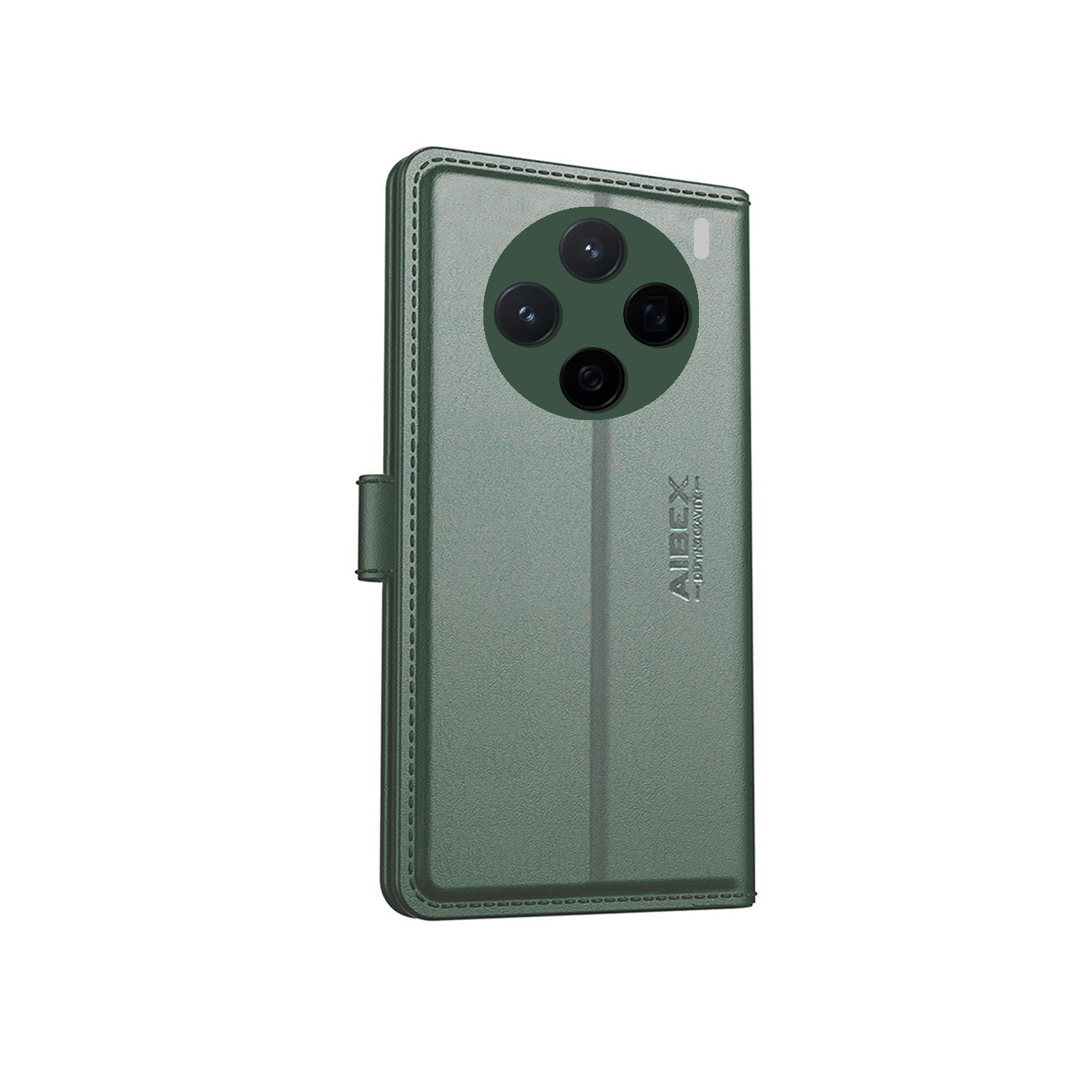 Vivo X200 Aibex PU Leather Flip Cover Green