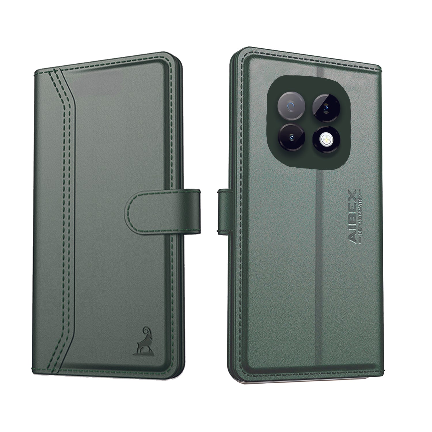 Realme Narzo 70 Turbo Aibex PU Leather Flip Cover Foldable Stand & Pocket Magnetic Closure