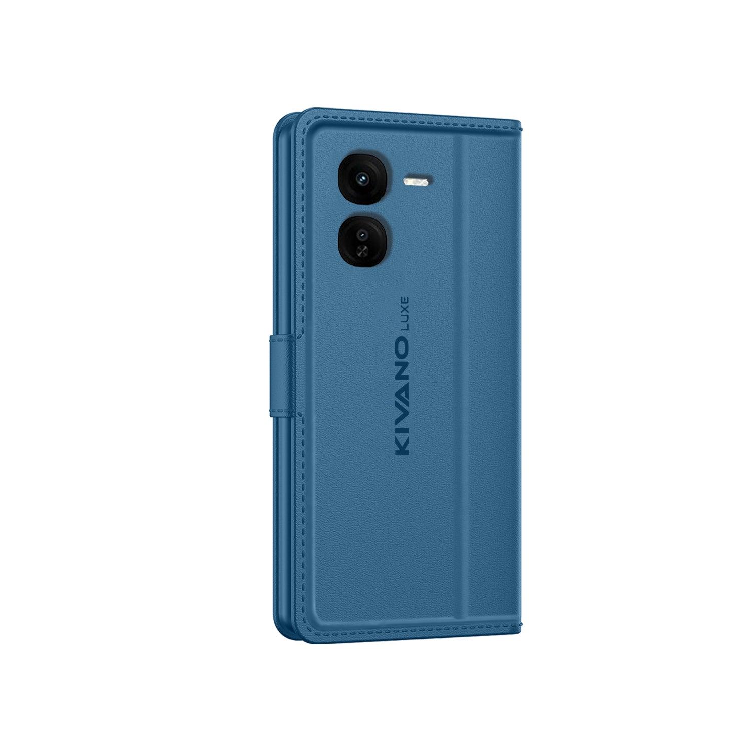 Leather Wallet Case for Redmi 13 5G ?Stylish Flip Folio Cover with Card Holder, Stand -KIVANO LUXE - Aibex