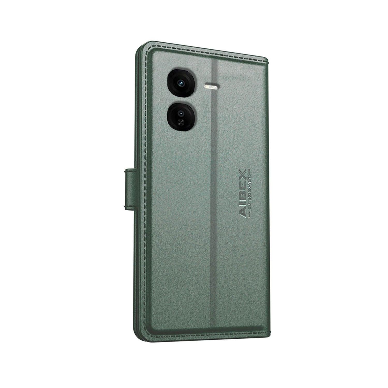 Iqoo z9x 5g Aibex PU Leather Flip Cover Foldable Stand & Pocket Magnetic Closure - Aibex