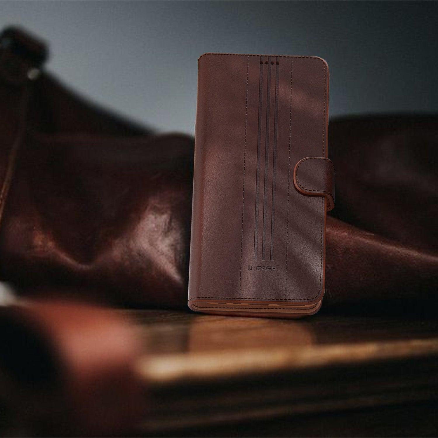 U-CASE Flip Cover for Huawei Honor 7A Vegan Foldable Stand & Pocket Magnetic Closure - Aibex