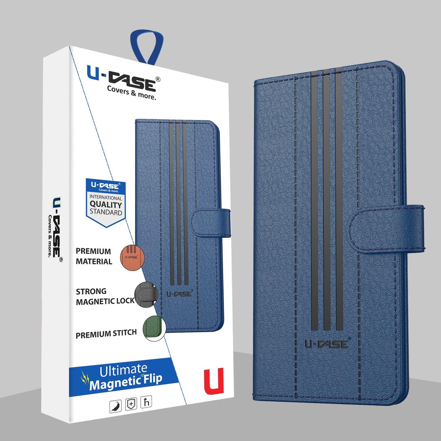 U-CASE Flip Cover for Oppo A83 Vegan Foldable Stand & Pocket Magnetic Closure - Aibex