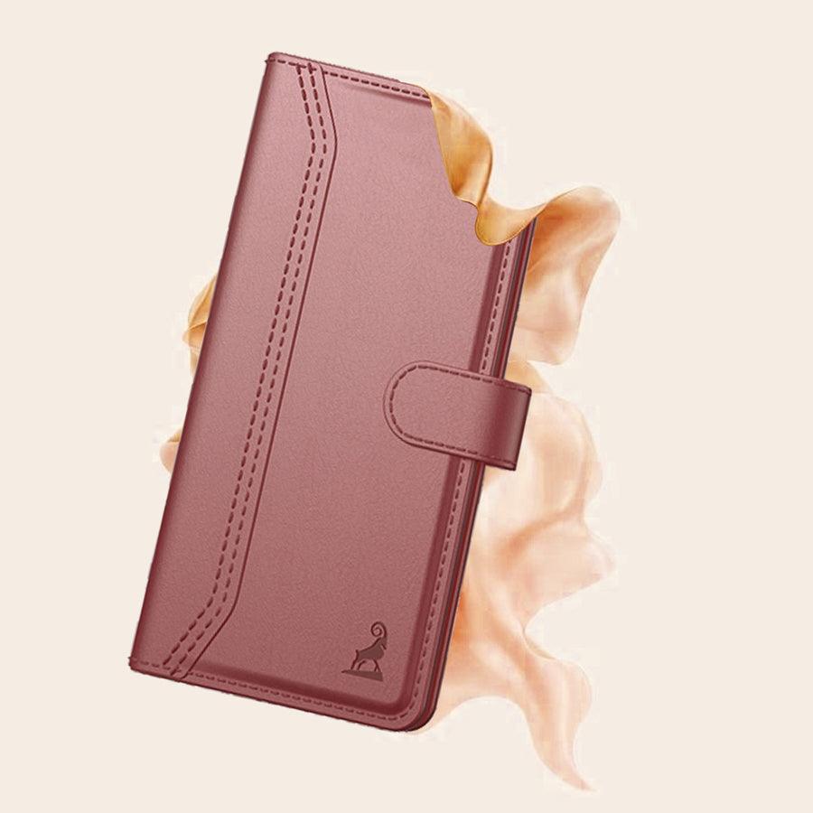 Xiaomi Redmi 13C 5G Aibex PU Leather Flip Cover Foldable Stand & Pocket Magnetic Closure - Aibex