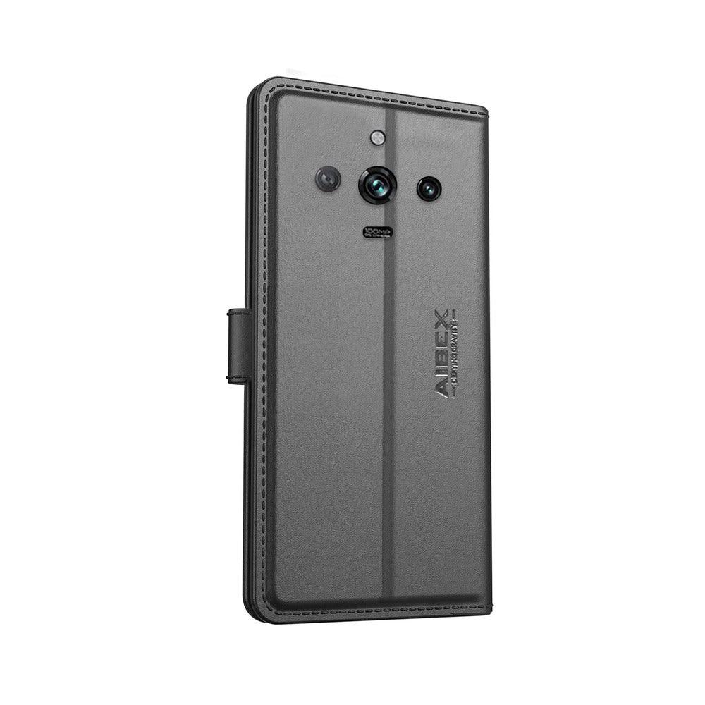 Realme 60 5G Aibex PU Leather Flip Cover Foldable Stand & Pocket Magnetic Closure - Aibex