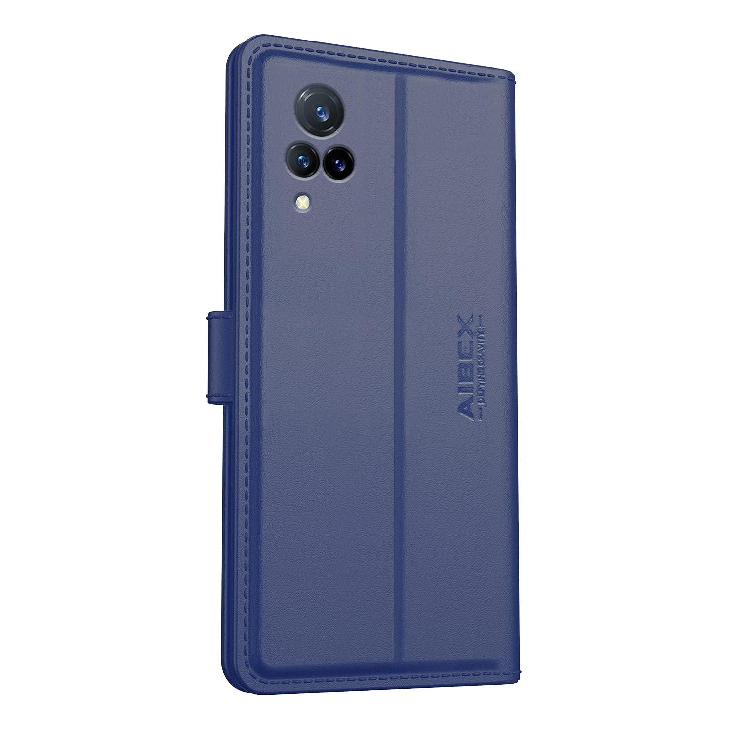Vivo V21 5G Aibex PU Leather Flip Cover Foldable Stand & Pocket Magnetic Closure - Aibex