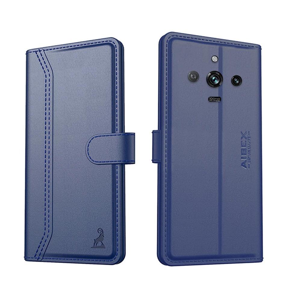 Realme 60 5G Aibex PU Leather Flip Cover Foldable Stand & Pocket Magnetic Closure - Aibex