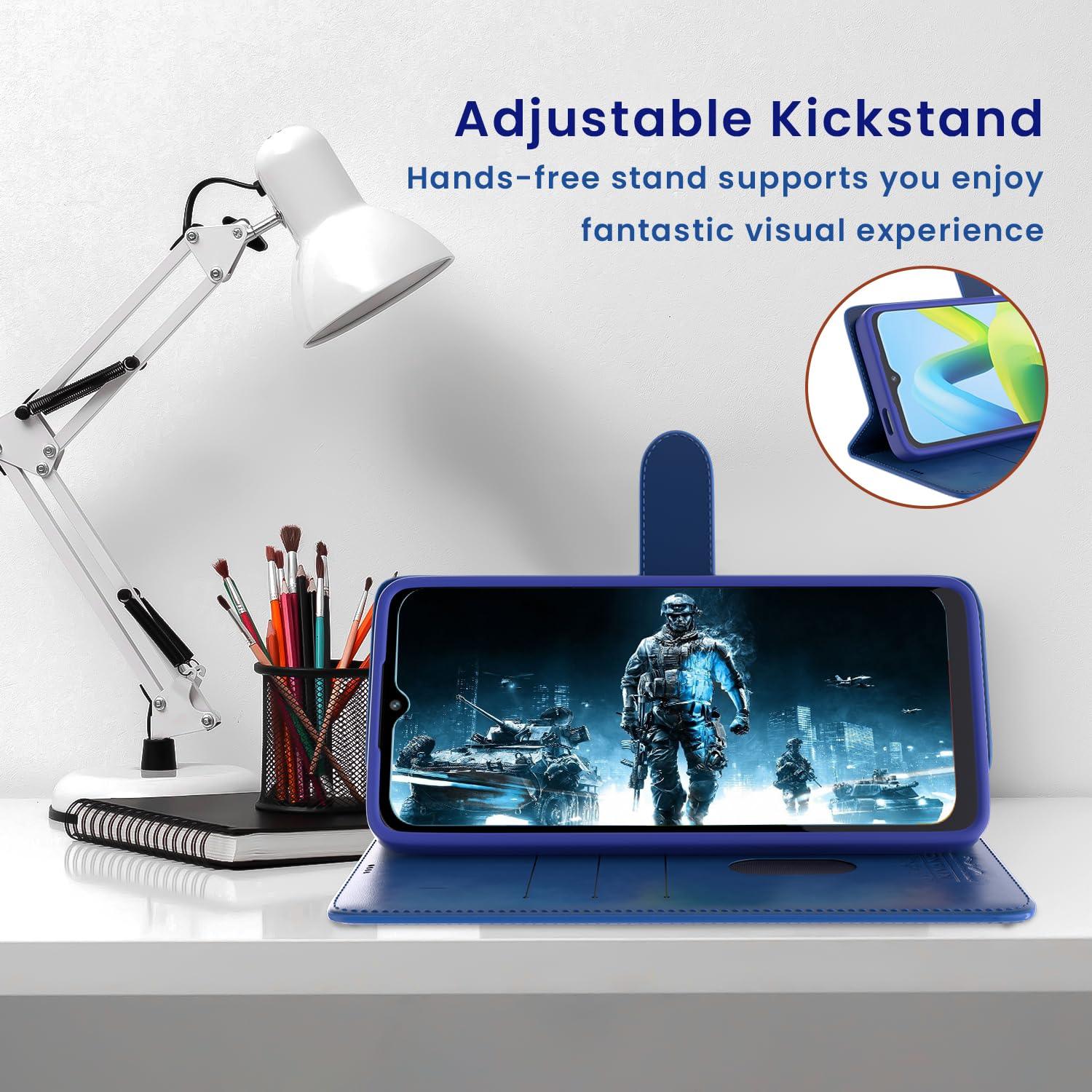 Leather Wallet Case for Vivo Y22 ?Stylish Flip Folio Cover with Card Holder, Stand, Ideal for Both Men and Women-KIVANO LUXE - Aibex