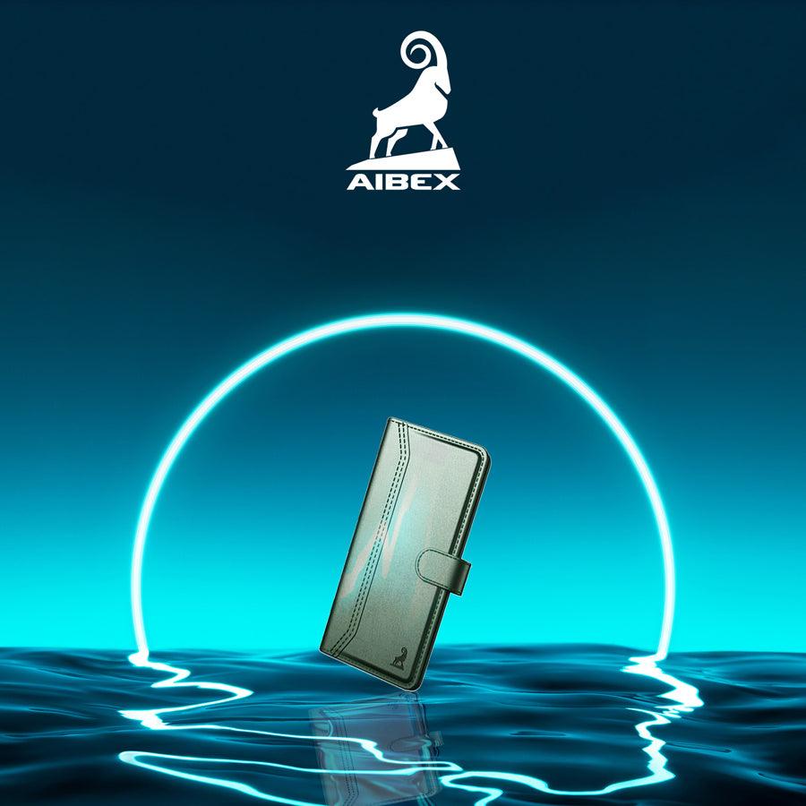 Oppo A55 Aibex PU Leather Flip Cover Foldable Stand & Pocket Magnetic Closure - Aibex