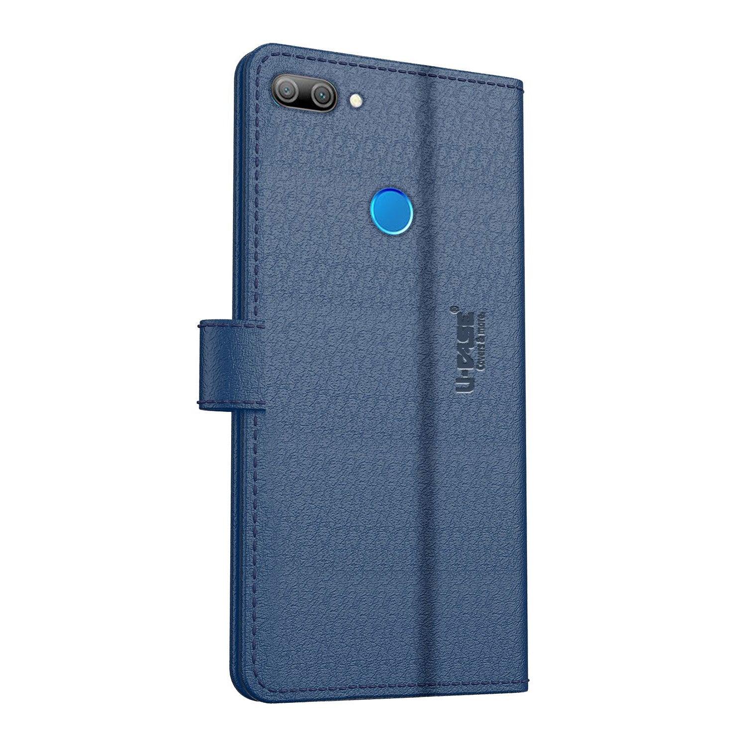 U-CASE Flip Cover for Huawei Honor 9N Vegan Foldable Stand & Pocket Magnetic Closure - Aibex