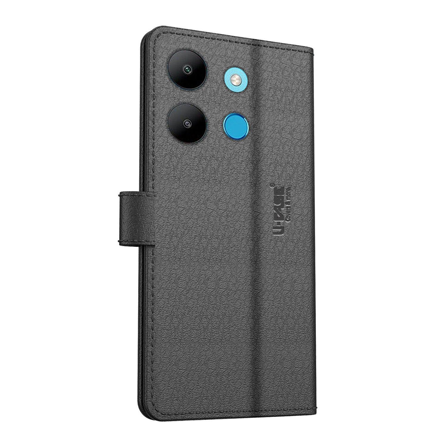 U-CASE Flip Cover for Infinix Smart 7 Vegan Foldable Stand & Pocket Magnetic Closure - Aibex