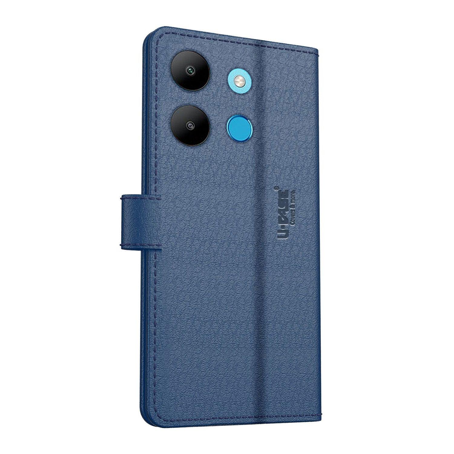 U-CASE Flip Cover for Infinix Smart 7 Vegan Foldable Stand & Pocket Magnetic Closure - Aibex