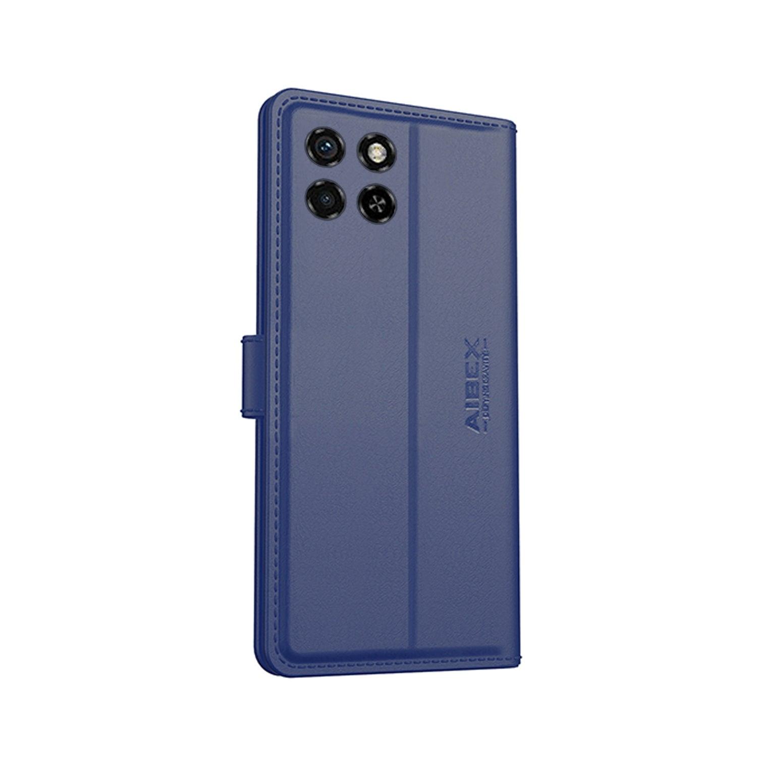 Itel S23 4G Aibex PU Leather Flip Cover Foldable Stand & Pocket Magnetic Closure - Aibex
