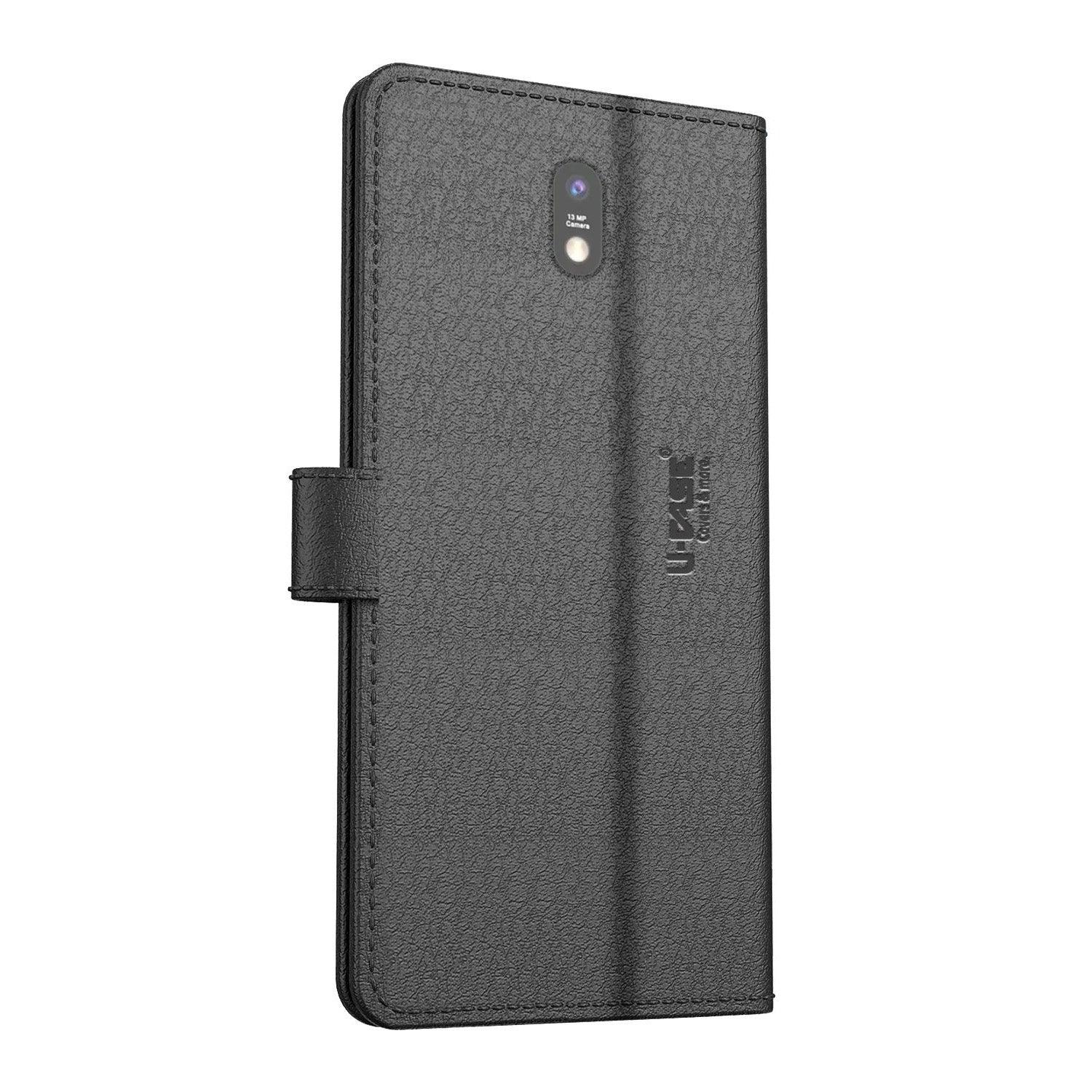 U-CASE Flip Cover for Jio Phone Next Vegan Foldable Stand & Pocket Magnetic Closure - Aibex