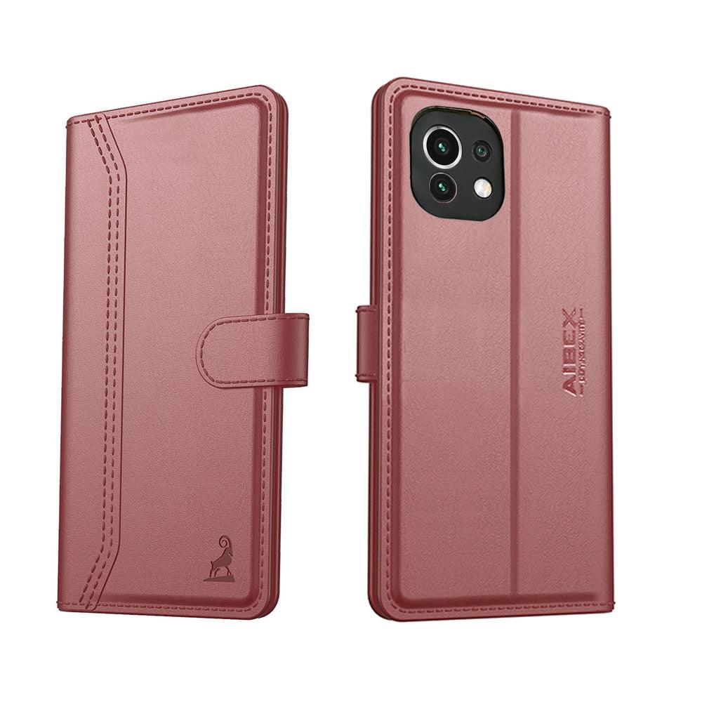 Xiaomi MI 11 Aibex PU Leather Flip Cover Foldable Stand & Pocket Magnetic Closure - Aibex
