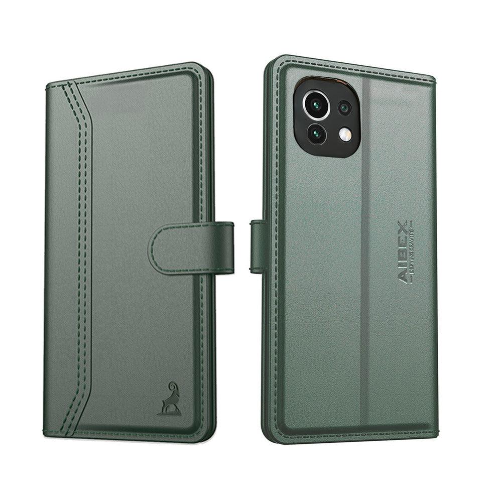 Xiaomi MI 11 Aibex PU Leather Flip Cover Foldable Stand & Pocket Magnetic Closure - Aibex