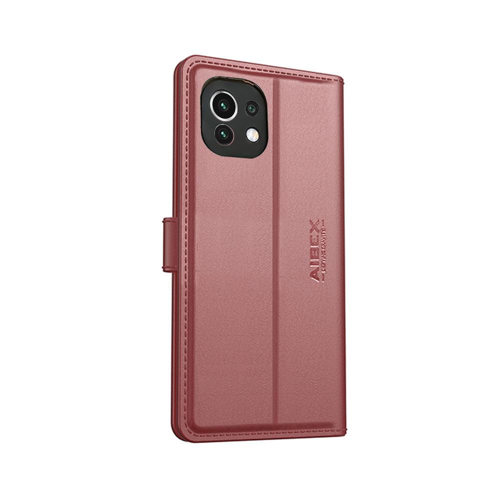 Xiaomi MI 11 Aibex PU Leather Flip Cover Foldable Stand & Pocket Magnetic Closure - Aibex