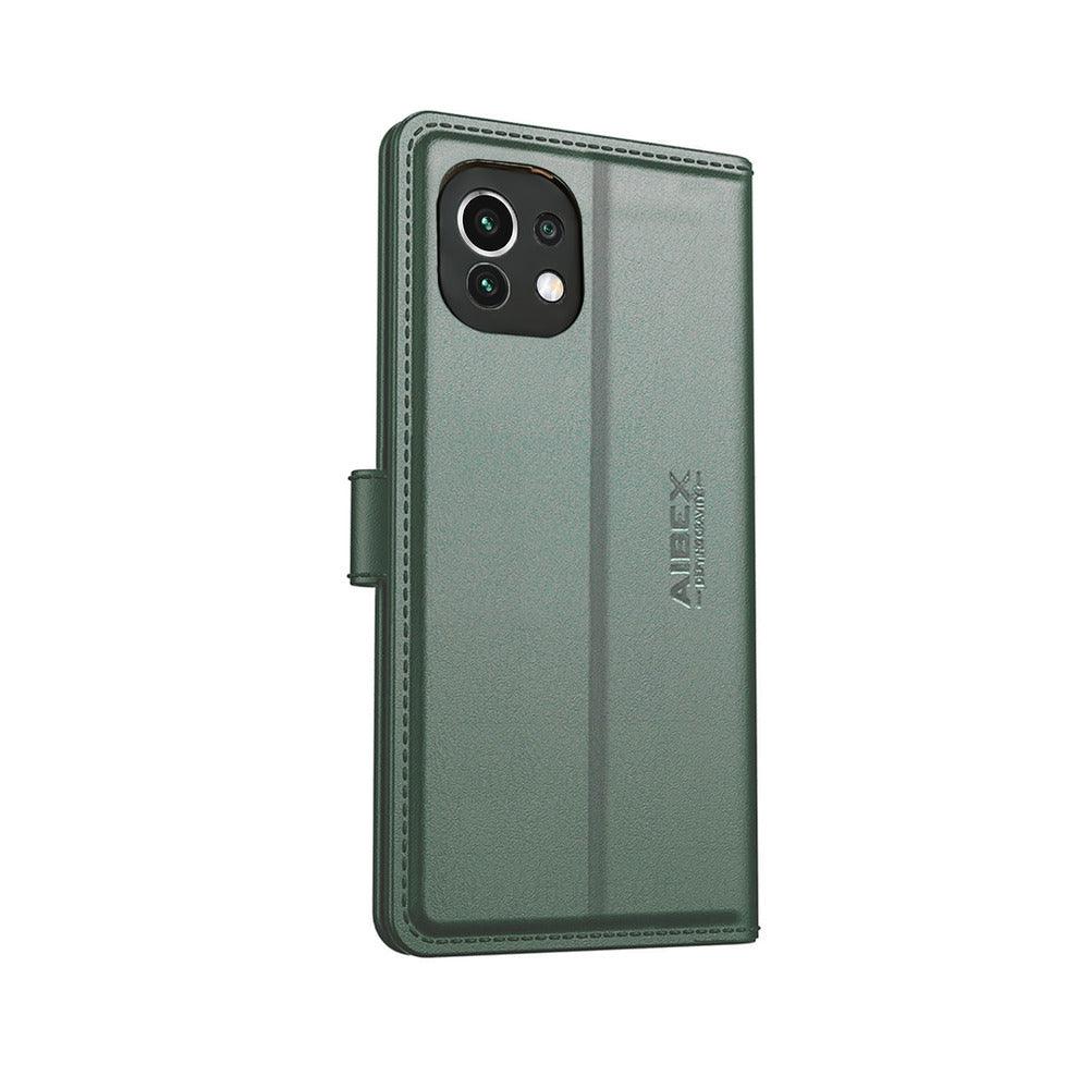 Xiaomi MI 11 Aibex PU Leather Flip Cover Foldable Stand & Pocket Magnetic Closure - Aibex