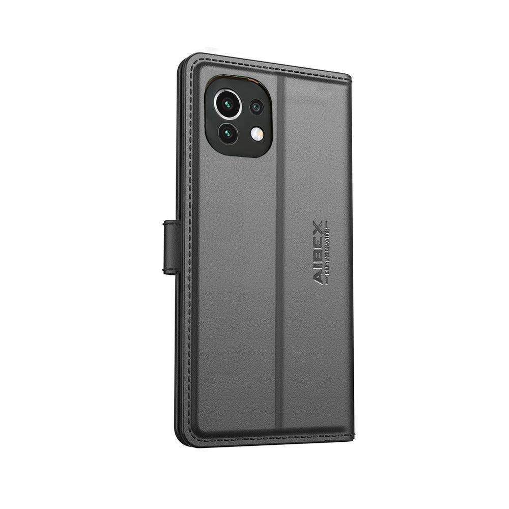 Xiaomi MI 11 Aibex PU Leather Flip Cover Foldable Stand & Pocket Magnetic Closure - Aibex
