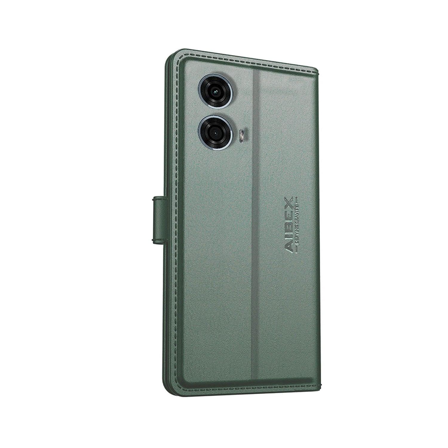 Motorola Moto G24 Power Aibex PU Leather Flip Cover Foldable Stand & Pocket Magnetic Closure - Aibex