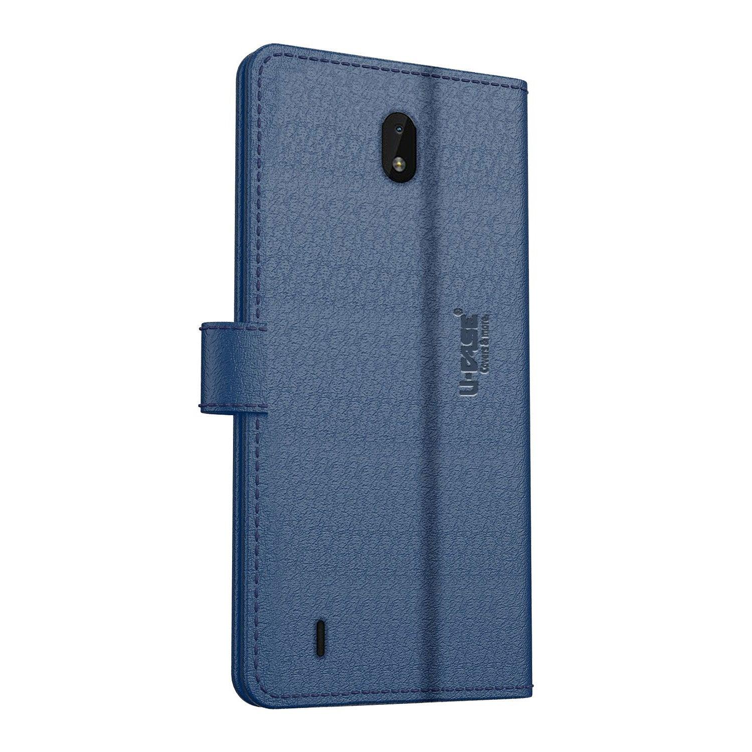 U-CASE Flip Cover for Nokia C01 Plus Vegan Foldable Stand & Pocket Magnetic Closure - Aibex