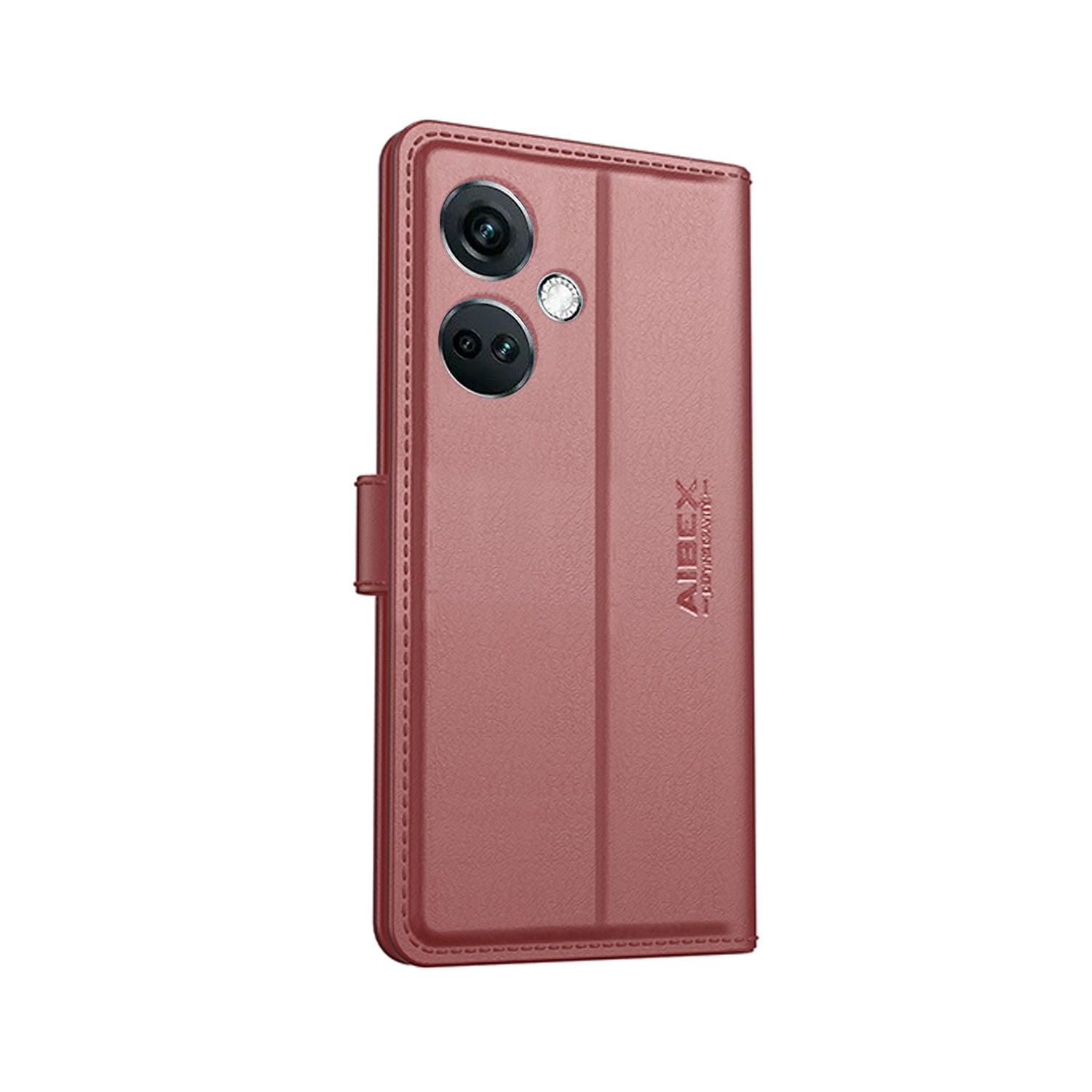 OnePlus Nord CE 3 Aibex PU Leather Flip Cover Foldable Stand & Pocket Magnetic Closure - Aibex