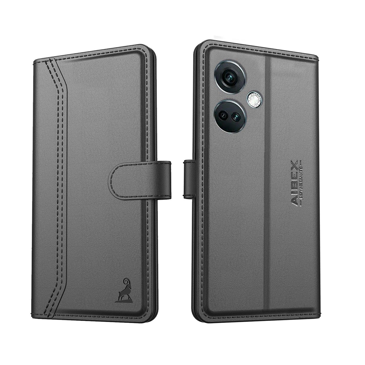 OnePlus Nord CE 3 Aibex PU Leather Flip Cover Foldable Stand & Pocket Magnetic Closure - Aibex