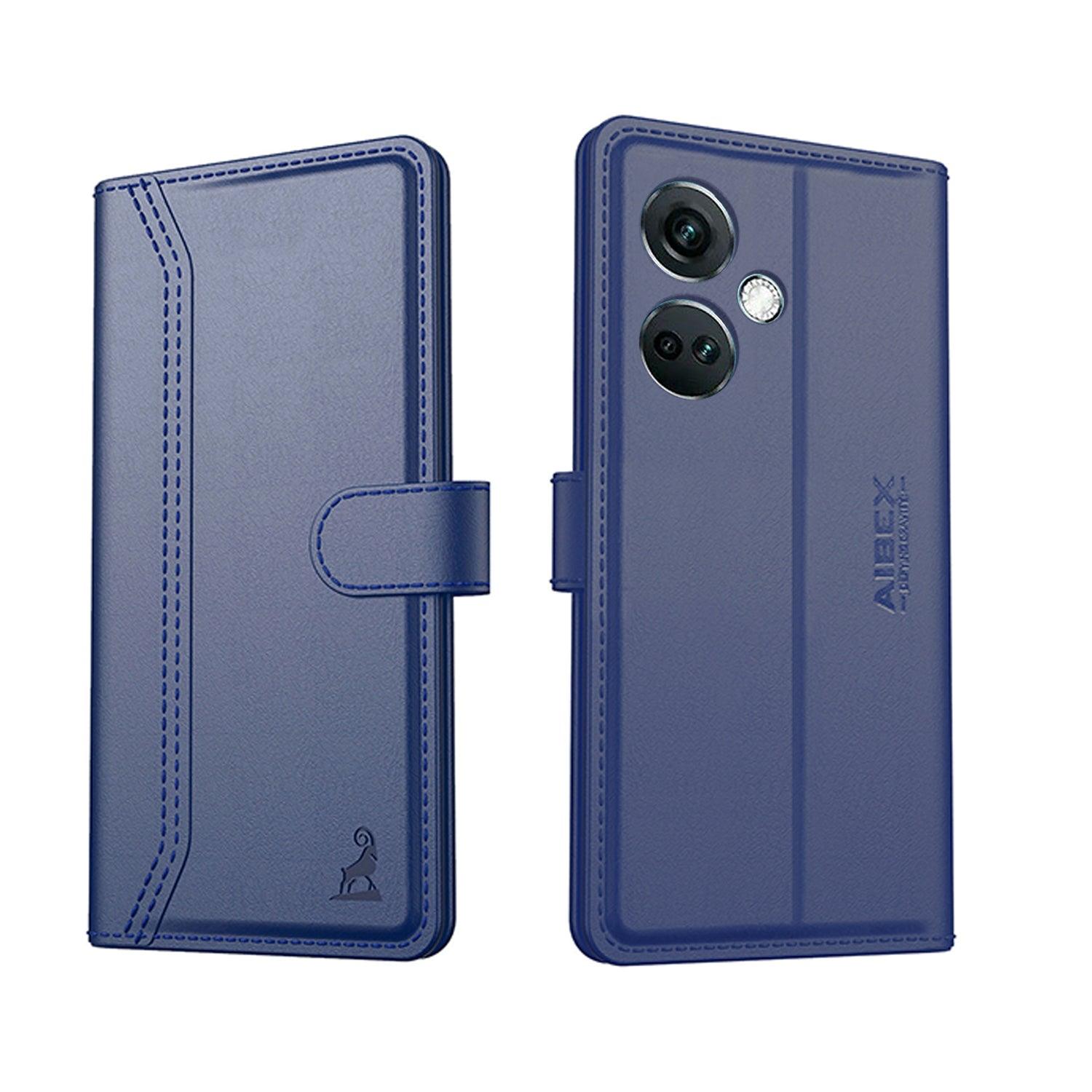 OnePlus Nord CE 3 Aibex PU Leather Flip Cover Foldable Stand & Pocket Magnetic Closure - Aibex