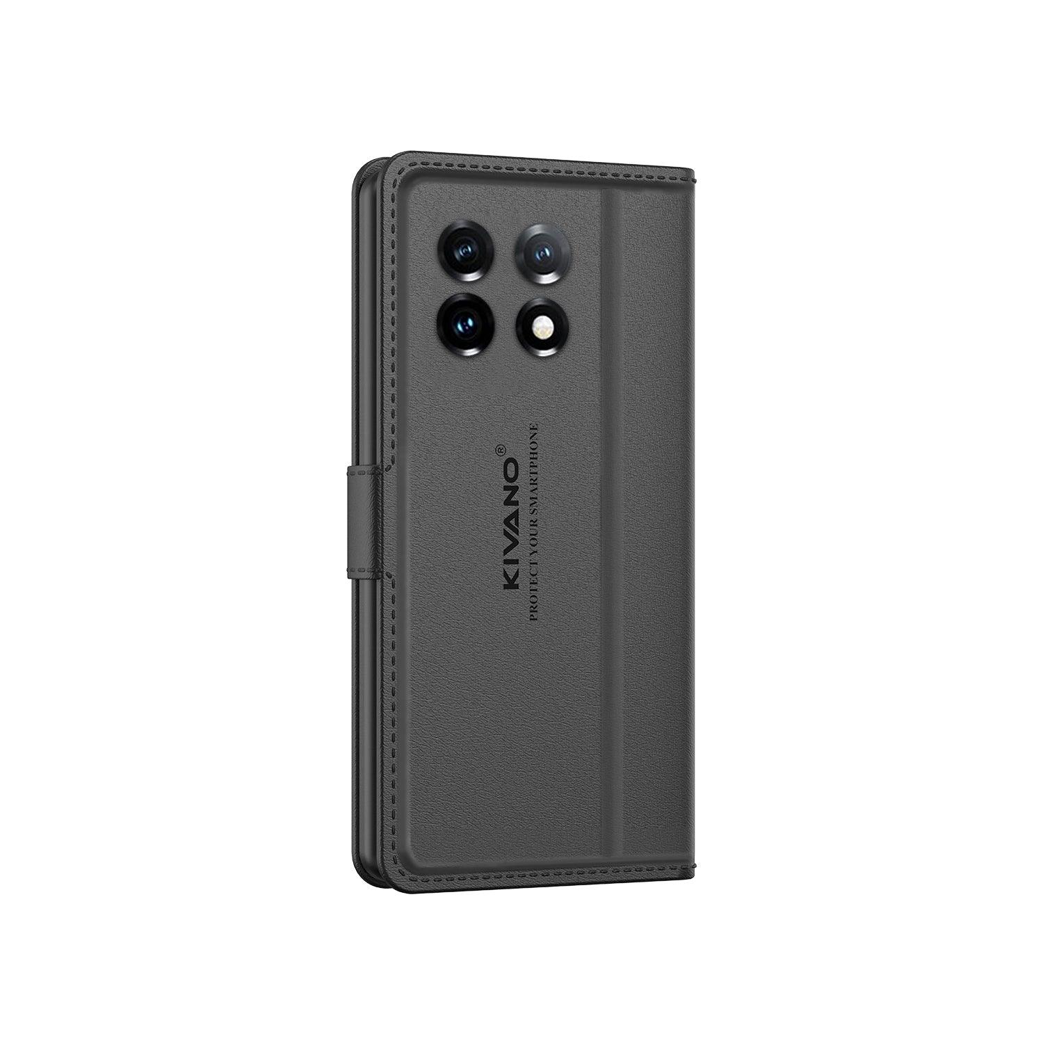 Leather Wallet Case for OnePlus 11 5G ?Stylish Flip Folio Cover with Card Holder, Stand, and RFID Protection -KIVANO LUXE - Aibex