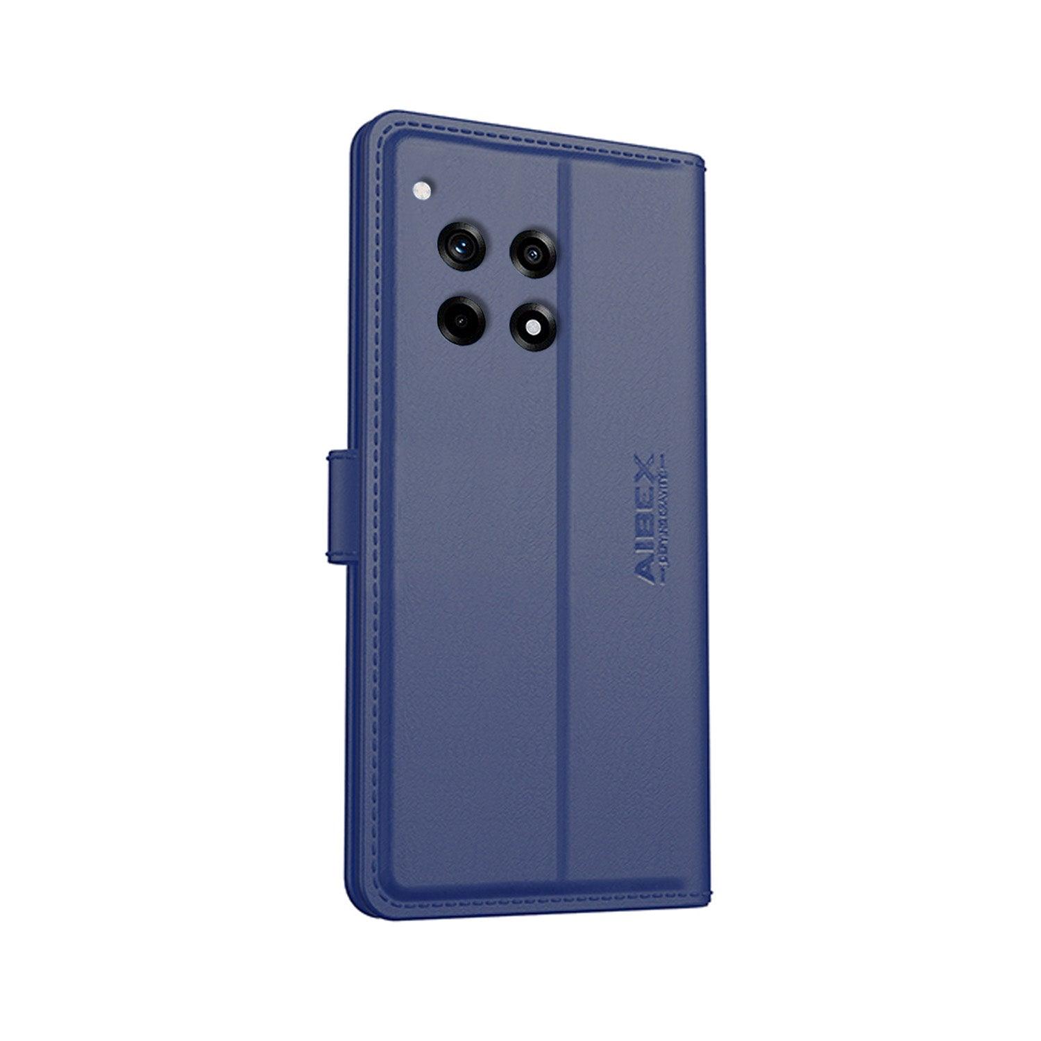 OnePlus 12R 5G Aibex PU Leather Flip Cover Foldable Stand & Pocket Magnetic Closure - Aibex