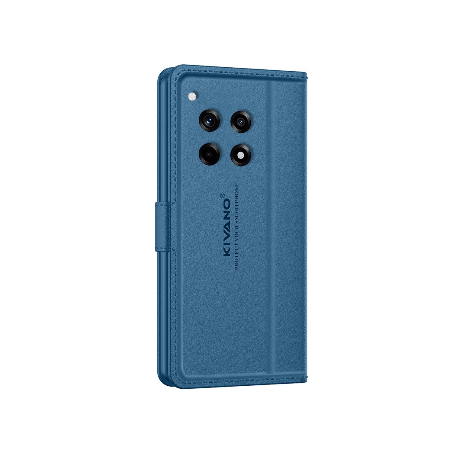 Leather Wallet Case for Oneplus 12R 5G ?Stylish Flip Folio Cover with Card Holder, Stand -KIVANO LUXE - Aibex