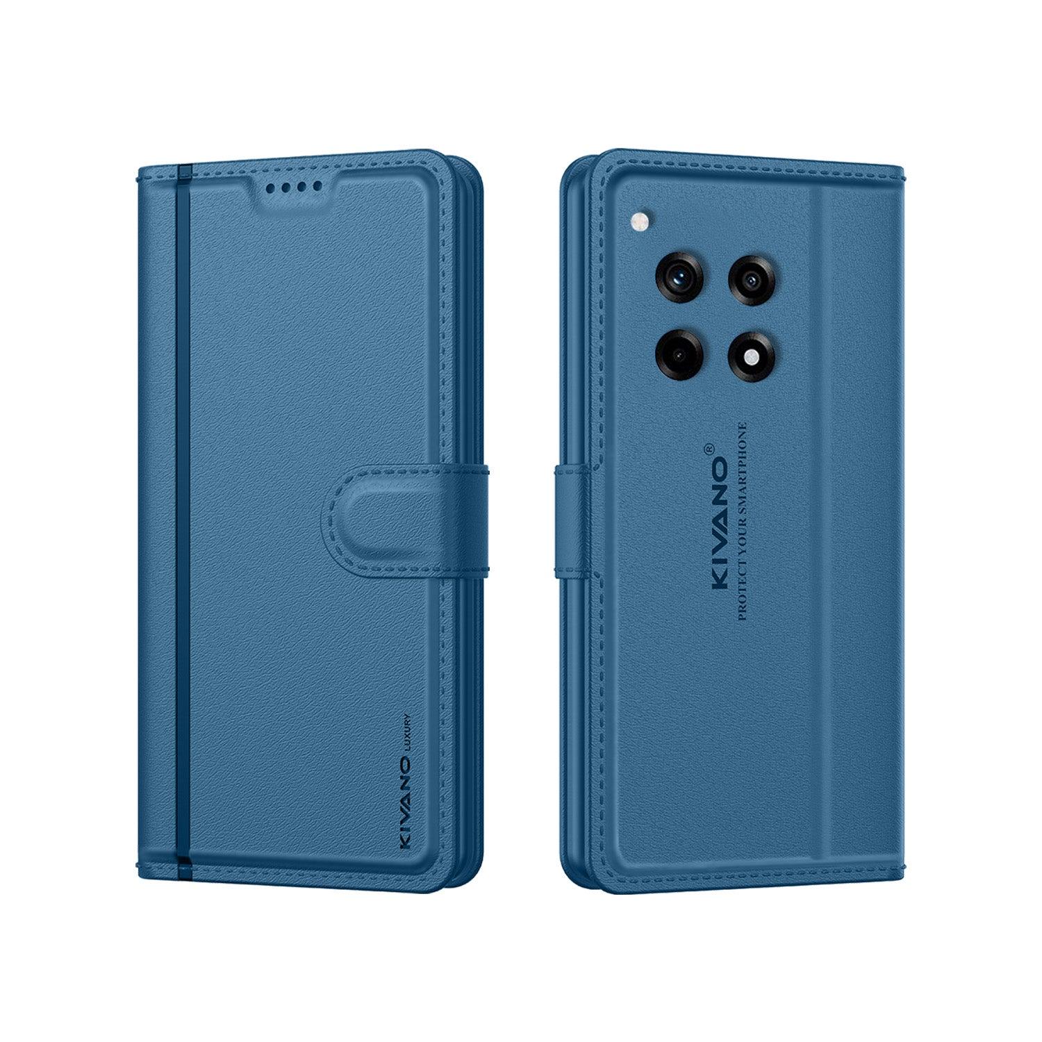 Leather Wallet Case for Oneplus 12 5G ?Stylish Flip Folio Cover with Card Holder, Stand -KIVANO LUXE - Aibex