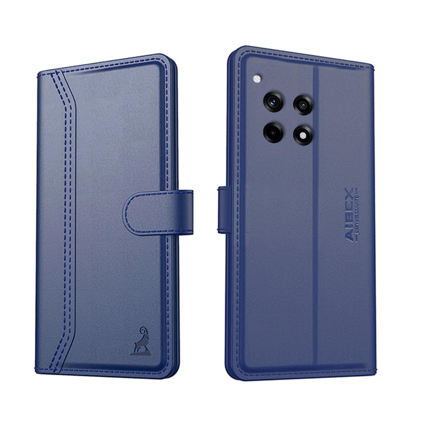 OnePlus 12R 5G Aibex PU Leather Flip Cover Foldable Stand & Pocket Magnetic Closure - Aibex