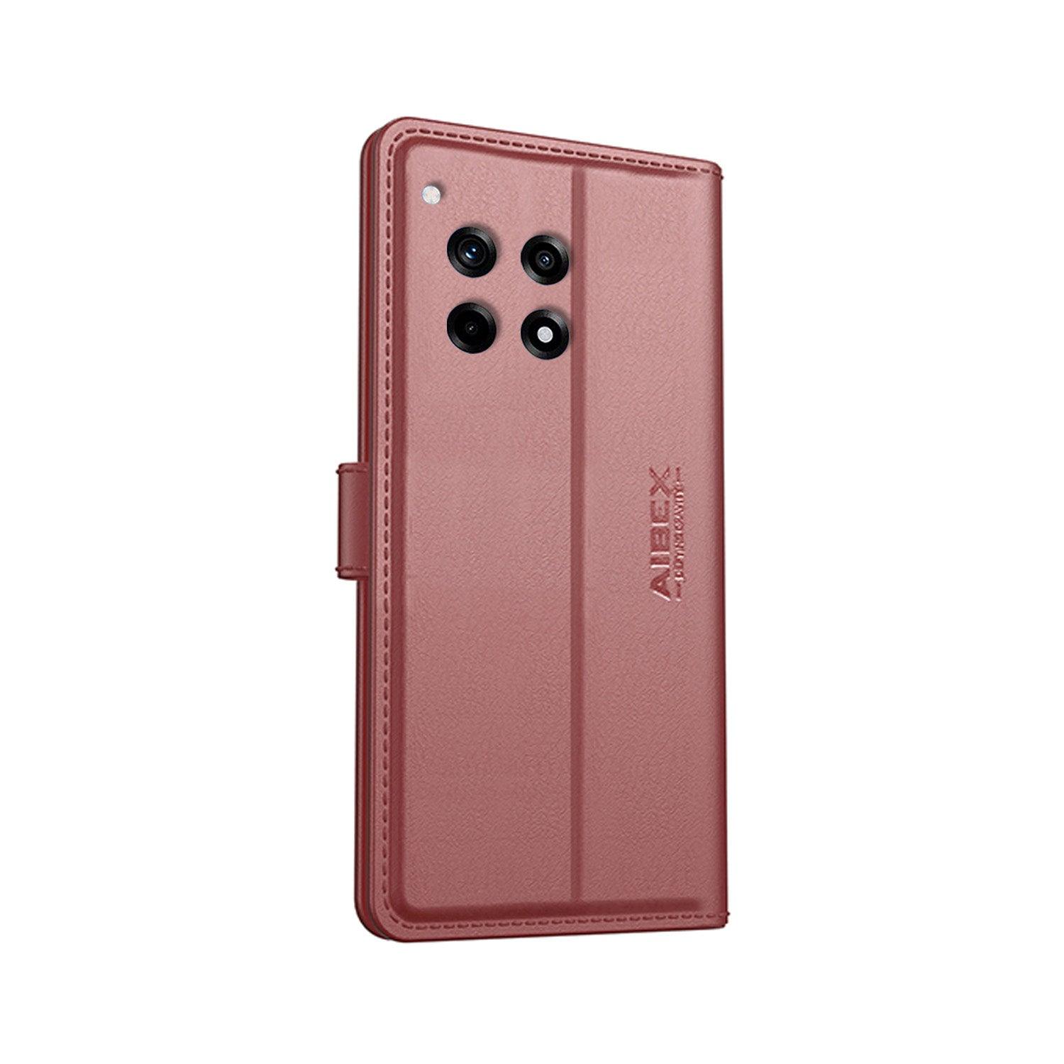 OnePlus 12 5G Aibex PU Leather Flip Cover Foldable Stand & Pocket Magnetic Closure - Aibex